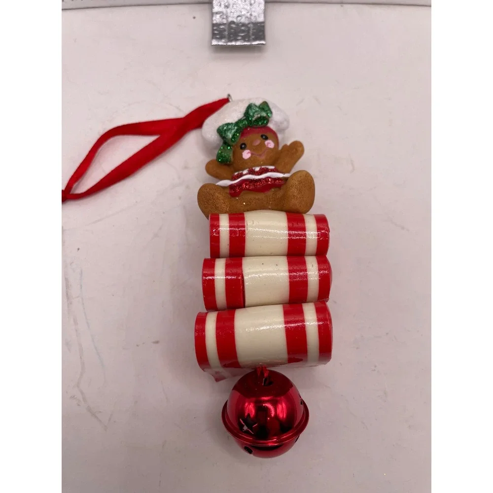 Gingerbread Ornament Collection Lot 6 Cookie Chef Figures +Garland Holiday Decor